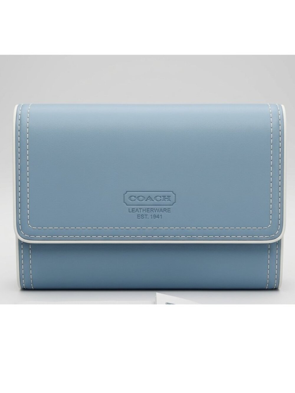 New, Vintage, Coach Legacy Blue Leather Card Wallet - Picture 15 of 16